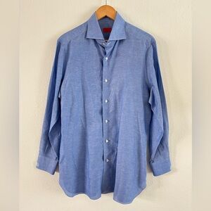 ISAIA Napoli Men's Cotton Linen Long Sleeve Button-Up Shirt
Made in Italy